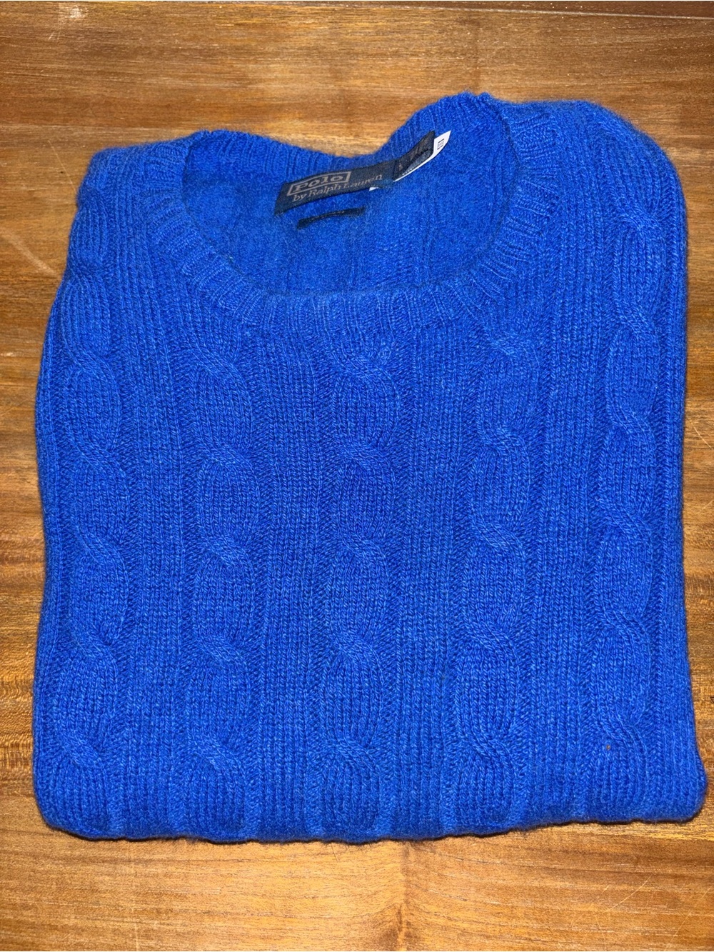 Ralph Lauren Cable-Knit Crewneck Sweater in Blue - Picture 10 of 10